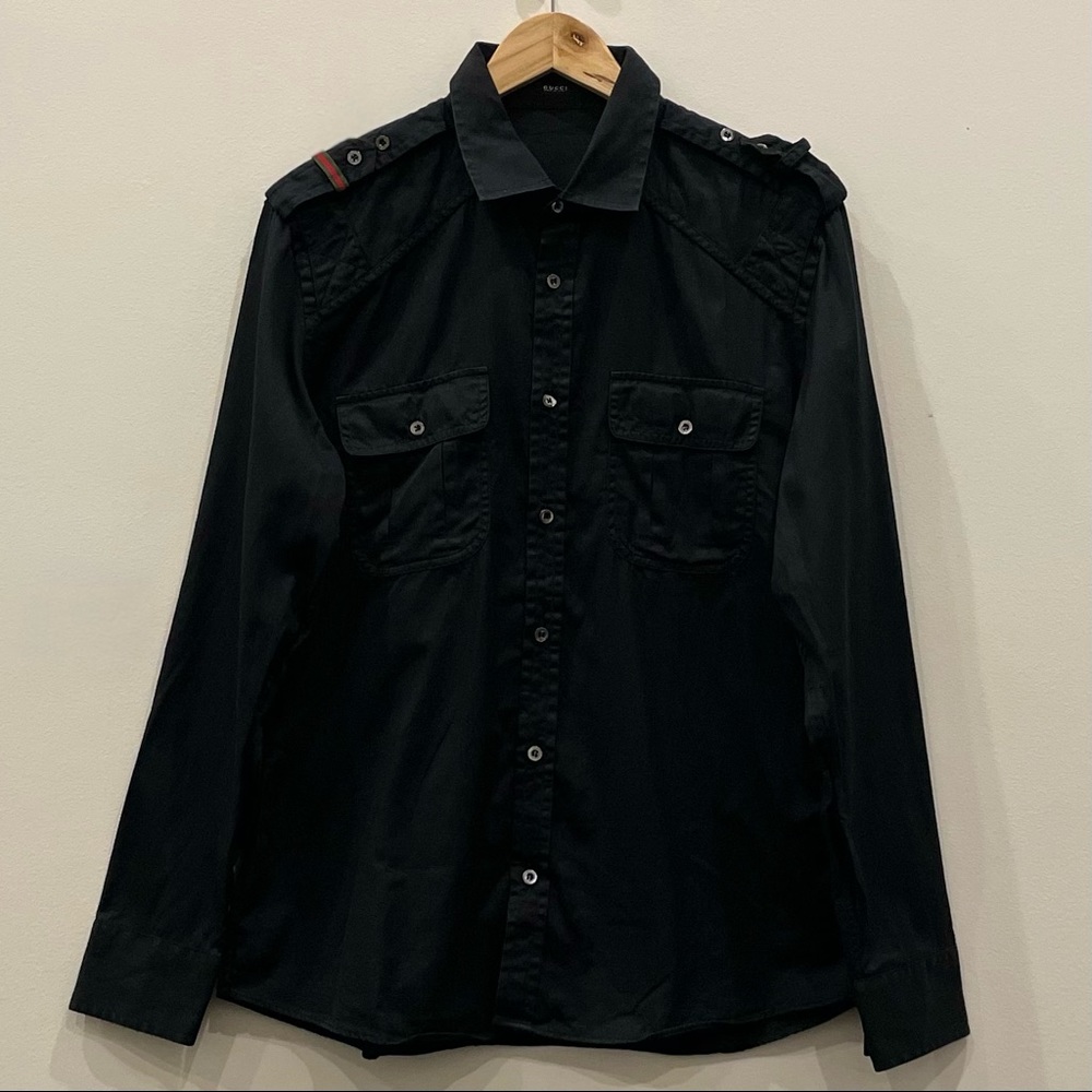 Gucci Collared Long Sleeve Button Up